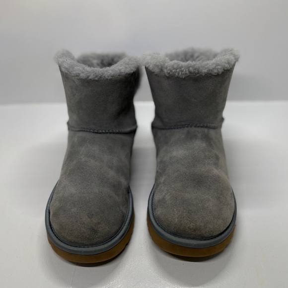 UGG Women's Classic Bling Mini Boots grey suede Swarovski crystal logos size 7 - Picture 3 of 11